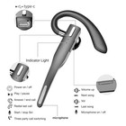 Bluetooth 6 1 Trucker Wireless Headset Earpiece Dual Mic Earbud Noise Cancelling