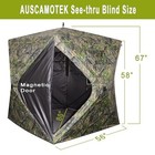  See Through Ground Blind For Deer Hunting  2-3 Person Pop-up Camouflage Blind 