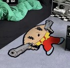 Cartoon Character Novelty Non-slip Area Rug  Polyester  100 X 60 Cm