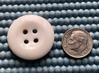 Huge Antique Vintage White China Button - 1 1 16   