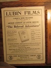 Rare Antique 1915 Lubin Films Silent Movie Ads Thumb Prints   Diamonds