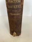 1896 Antique Medical Book Diet Dietetics Disease Leather Bound