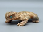 Fabian Cheama  d  Picasso Marble Zuni Horned Lizard Fetish