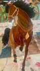 Vtg  Hand Carved Horse Wall Decor  17 5 Inches Long Made In France  Multicolor 