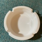 Vintage San Miguel Beer White Ashtray Ash Tray France Milk Glass Bar Accessory