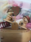 Grandmas Vtg Junk Drawer Lot Trinkets Tins Buttons Postcards Teddy Doll Sewing N