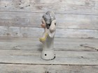 Antique German Porcelain Half Doll Pin Cushion Figurine 