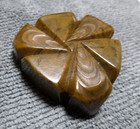 Large Vintage Antique Bakelite Carved Flower Button Tested Unique Shape