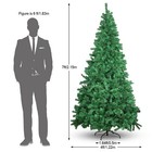 7 Ft Pvc Green Artificial Christmas Tree Xmas Tree With Stand 1000 Branch Tips
