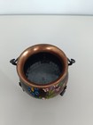 Vintage Hand Painted Hammered Copper Pot Cauldron La Chaux-de-fonds Switzerland