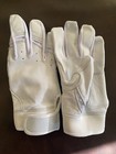 White Baseball Batting Gloves Adult Large Short Cuff Premium Grip