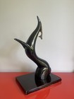23    Art Deco Mod Leaping Gazelle Statue Store Fixture Retail Display 1930s 1940s