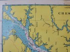 Vintage Nautical Map Chesapeake Bay Maryland Mercator Projection