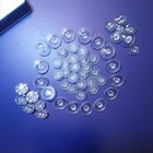 Lovely Lot Of 50 Count Matched Sets Clear Vintage Glass  Buttons Self Shank