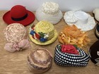 Lot Of 13 Vintage Womens Church Hats Ladies 50s 60s Derby Prop Faux Flowers