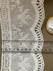 2yards White Vintage Floral Embroidery Cotton Lace Trim  Hollowed Scalloped Edge
