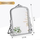 Vintage Makeup Mirror  12 x 9 8  Silver Vanity Desk Antique Tabletop Mirror