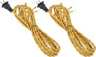 8ft 18 2 Twisted Cloth Covered Lamp Cord  2 Pcs Vintage Fabric Electrical Wir   