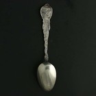 Philadelphia Pennsylvania Souvenir Spoon Sterling Silver City Hall Enamel Figure