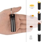 Small Portable Pill Box Keychain  3 Pack   Aluminium Alloy Mini Pill Organizer