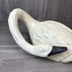 Large Vintage Resin Swan Carved Detail Indoor Outdoor Farmhouse Decor Nature