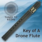 Drone Flute Native American Style 432hz Double Chamber 3d Printed Black Key Of A