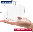 Tbestmax 10oz Qtip Holder Dispenser Big Clear Bathroom Organizer Accessories Dec