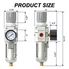 1 2  Npt Air Compressor Filter   Pressure Regulator Combo - Oil   Water Separato