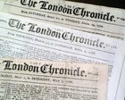 Five 18th Century London England Pre Revolutionary War Era 1761-1772 Newspapers 