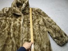 Vintage Tissavel Coat Womens Large Brown Faux Fur Long Overcoat Lined Made Usa