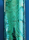 Starbucks 2017 Embossed Floral Metallic Teal Blue Foil 24 Oz  Tumbler Cup  Nwt 