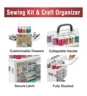 Singer Sew-it-goes Sewing Kit   Craft Organizer With Thread Spool Holders