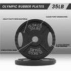 Balancefrom Cast Iron Weight Plates 35lb Pair 2  Olympic Barbell Gym