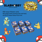 555 Pokemon Card Lot With 50 Holos  Reverse Foil  Ex  V  Vmax  Full Art