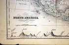 Antique 1866 Color Map North America Mcnally