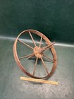 Antique Wheelbarrow Wheel 8 Spokes Cast Iron 15-1 4    Dia  1 5   wide