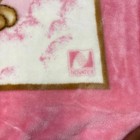 Vintage Novatex Cobertor Infantil Blanket Rose Pink Angel Bear Stars 110 X 130