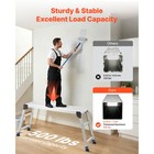 Uimoso Folding Work Platform With Adjustable Height 23-34 5in 40x12in Step Stool