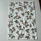 3 Crate   Barrel Holly Check Dish Towel White Set 100  Cotton Holiday Xmas