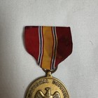Vintage National Defense U s  Military Medal   Ribbon Pin