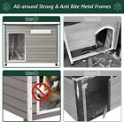 Petscosset Large Wooden Dog House Outdoor Elevated Dog Kennel For Large Dogs