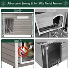 Petscosset Large Wooden Dog House Outdoor Elevated Dog Kennel For Medium Dogs