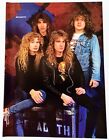 Megadeth orig 1989 Poster full Page Print Magazine Pinup Clipping dave Mustaine
