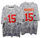 Custom Stitched  15 Patrick Mahomes Digital Camo Print Football Jersey Sz Large