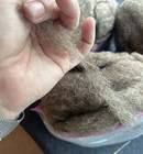 Lot 3 Wool Roving Washed Fiber 1 5 Lbs Spinning Felting  Mid-light Gray  Brown