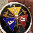 Fcb Knights Of Pythias Masonic Porcelain Skull Medallion