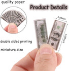 240pc 1 12 Scale Dollhouse Miniature Money Dollar Bills Props Accessories