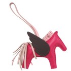 Authentic Hermes Bag Charm Rodeo Pegasus Accessories Framboise Rougeserie