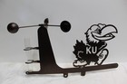 Weather Vane Station W  Rain Gauge   Ku Jayhawk Mascot   Metal Art