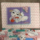 Vtg 1993 Lamb Chop Shari Lewis Sheet Set 3 Pieces Twin Size Flowers   Butterflys